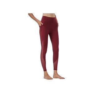 High Waisted Yoga Pants Running Workout Mesh Leggings Side Pockets GUC #0015
